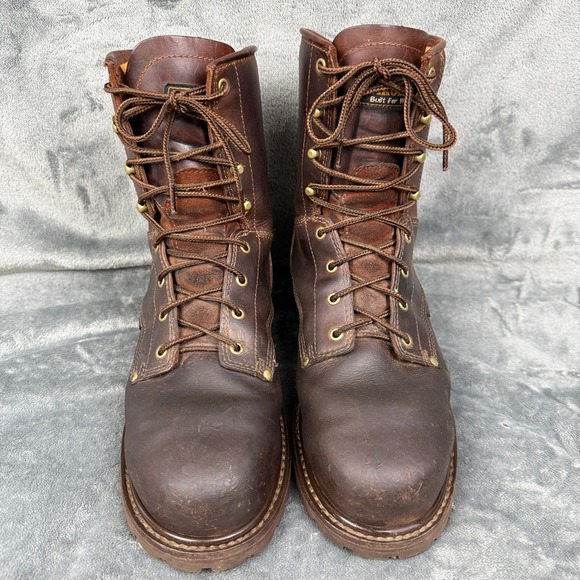 Carolina Men 10.5 2E Leather Brown Steel Toe Work Boots Built for Work EH‎ (NLT)